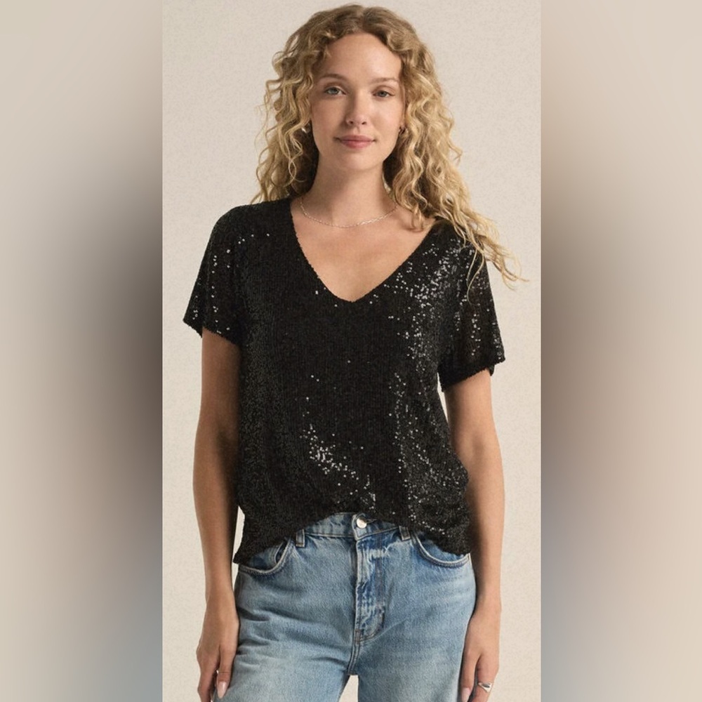 ZSupply Black Sparkle Tee